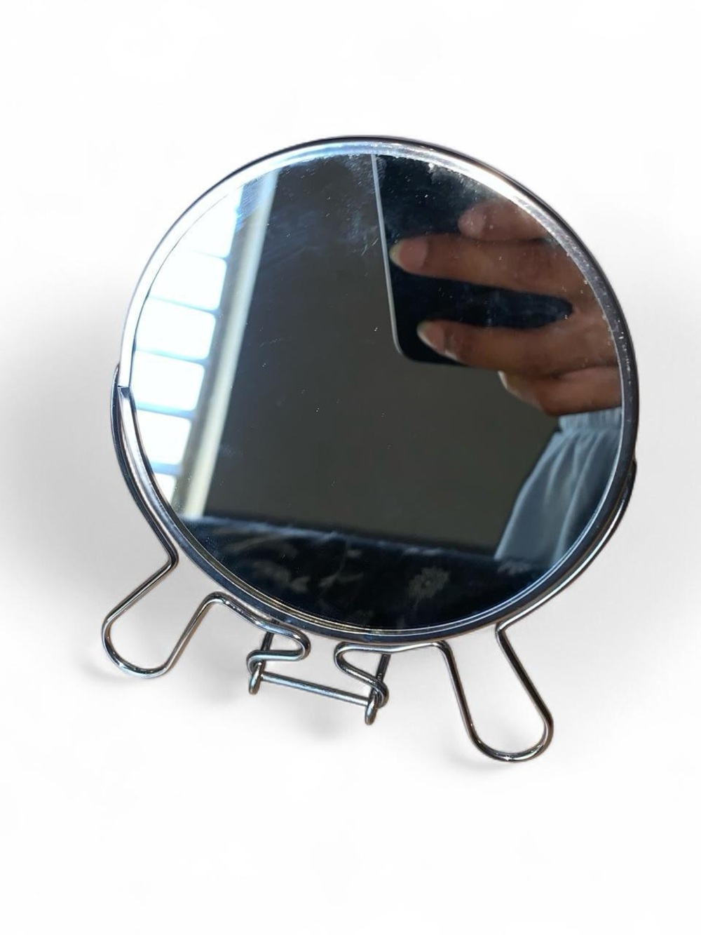 Compact Round Hand Mirror - Picture 2 of 2